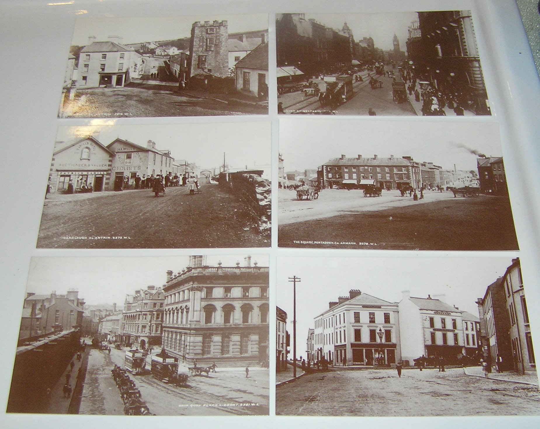 Set of 6 Old Northern Ireland Postcards